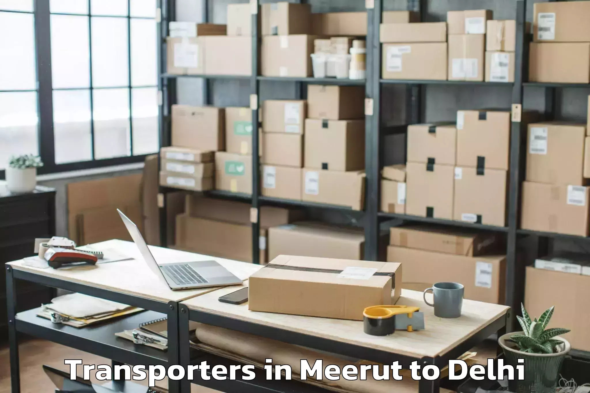 Easy Meerut to Jhilmil Transporters Booking